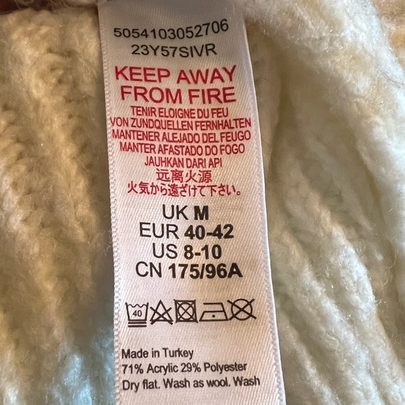 NWT Cream Topshop Sweater, Size 8-10 - Picture 4 of 5